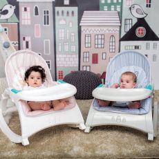 Шезлонг-гойдалка 3 в 1 Lorelli Alex with table Cameo Rose STARS